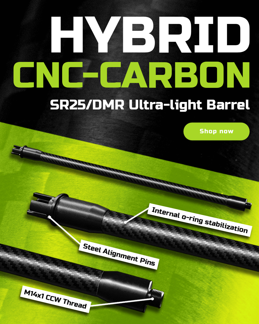 Mancraft Airsoft MHB - Hybrid CNC Carbon SR25 DMR Barrel 20"